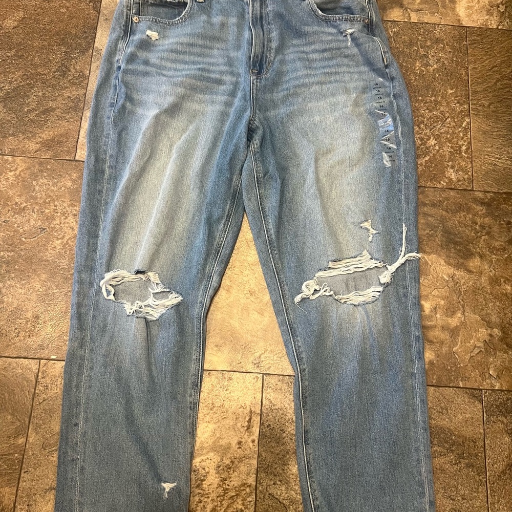 American Eagle Outfitters Women's Distressed Blue Skinny Jeans